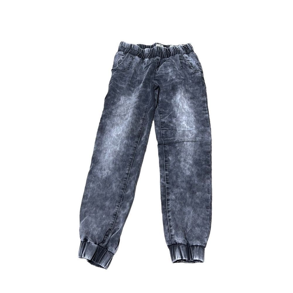 Indigo Rein Forever Black Stonewash Denim Joggers Size Small